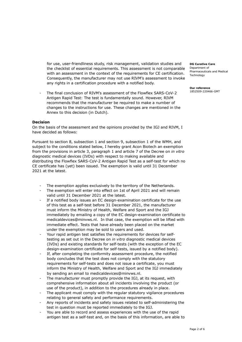 Flowflex Covid-19 Antigeen Sneltest afbeelding van document #2, info_folder