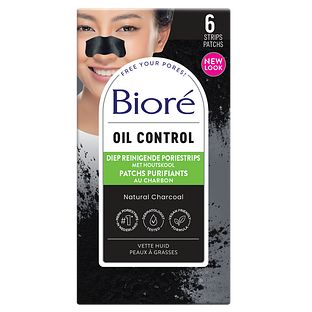 Biore Oil Control Natural Charcoal Poriestrips 6ST