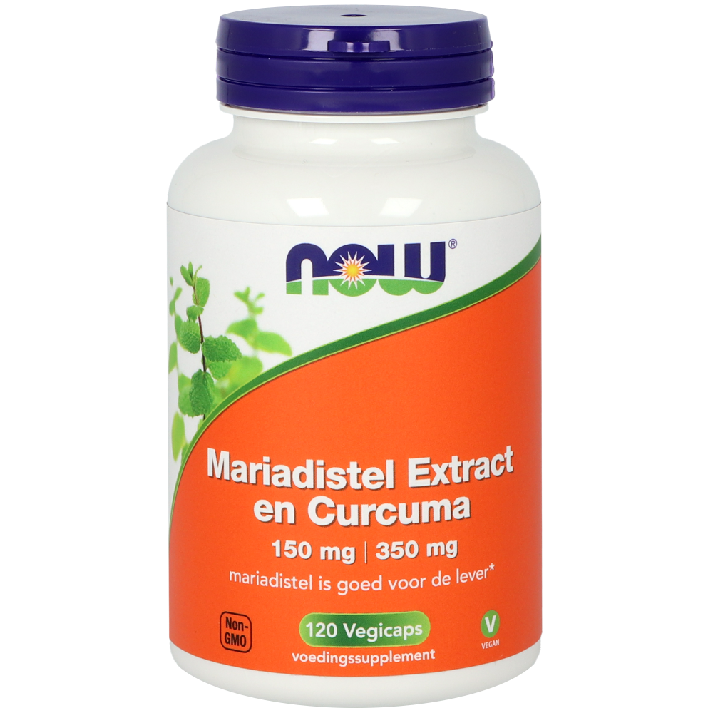 NOW Mariadistel Extract en Curcuma Capsules 120CP