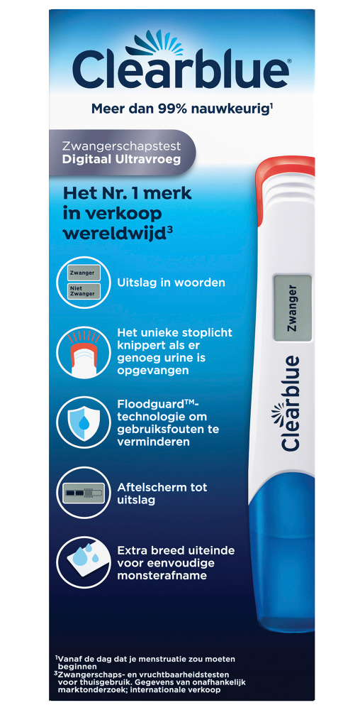 Clearblue Zwangerschapstest Digitaal Ultravroeg afbeelding