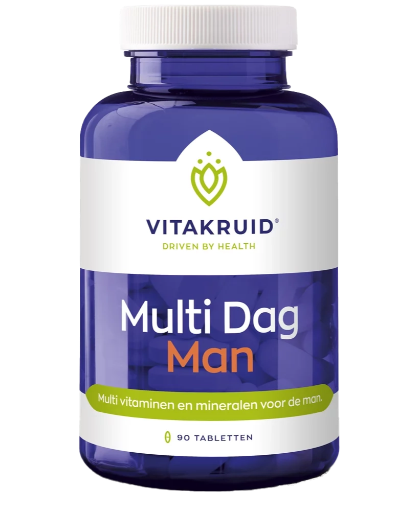 Vitakruid Multi Dag Man 100% Vegan Tabletten