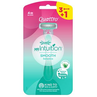 Wilkinson Quattro Smooth Sensitive Wegwerpscheermesjes 4ST