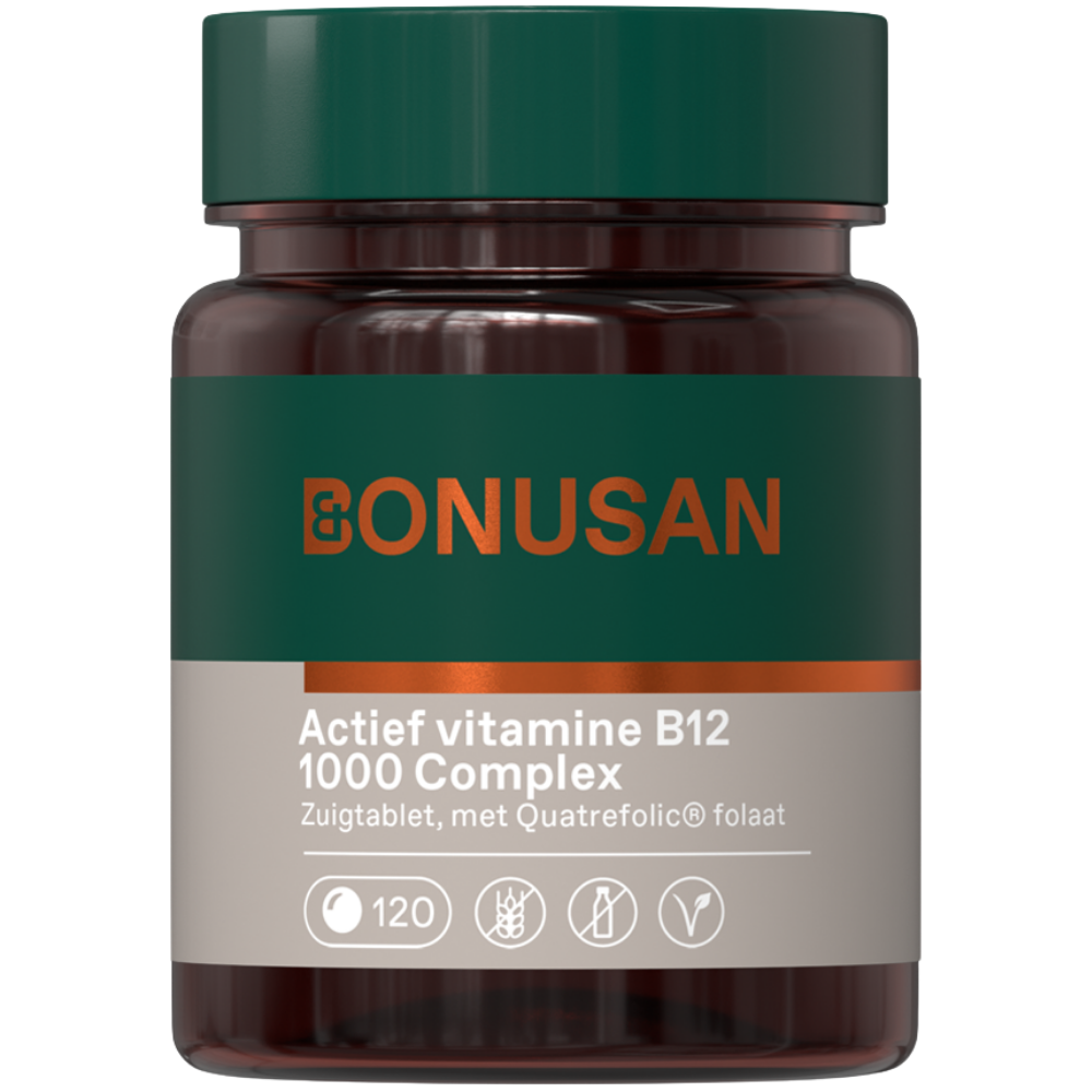 Bonusan Actief vitamine B12 1000 Complex Zuigtabletten 120ZTB