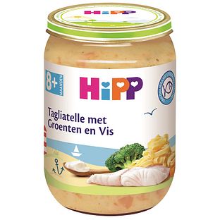 HiPP 8M+ Tagliatelle met Groenten en Vis 190GR