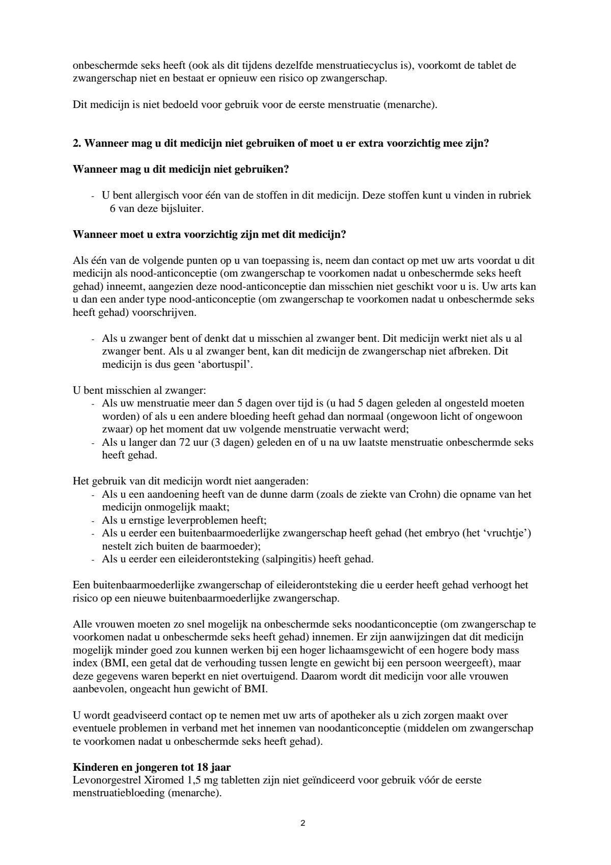 Morning After Pil 1,5 mg afbeelding van document #2, leaflet