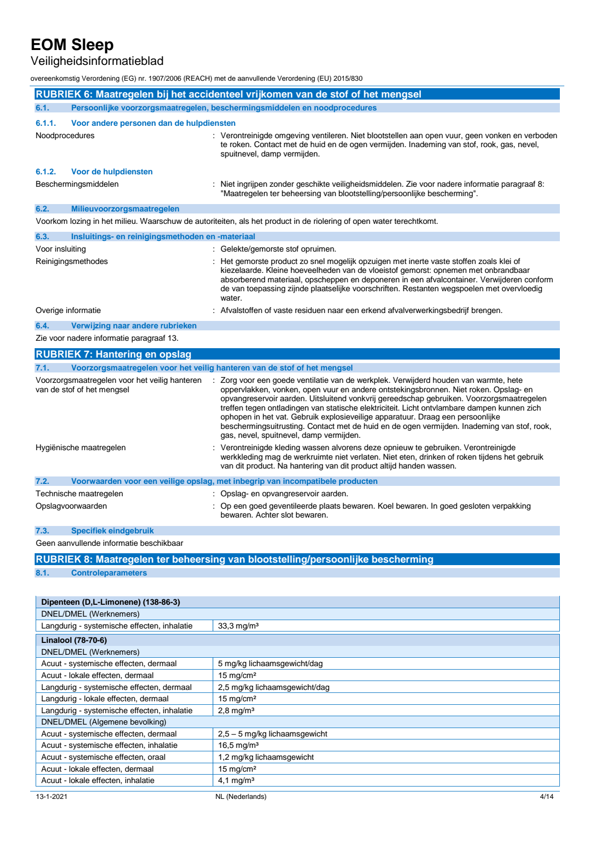 Essentiële Olie Sleep Well afbeelding van document #4, label