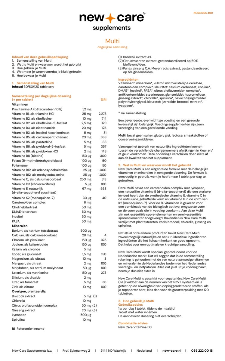 Multi Tabletten afbeelding van document #1, instructions