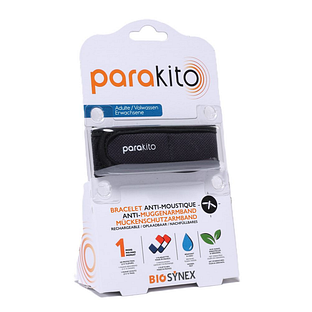 ParaKito Anti-Muggen Armband Zwart Volwassenen 1ST ParaKito Anti-Muggen Armband Zwart Volwassenen 1ST