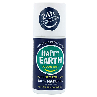 Happy Earth 100% Natural Deo Roll-On Lemon Sandalwood 75ML