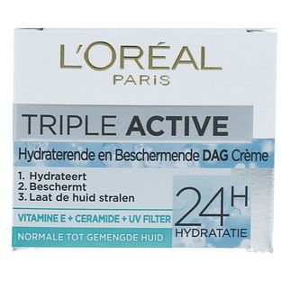 L'Oréal Paris Triple Active Hydraterende en Beschermende Dagcrème 50ML L'Oréal Paris Triple Active Hydraterende en Beschermende Dagcrème 50ML