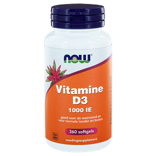 NOW Vitamine D3 1000 IE Softgels 360SG