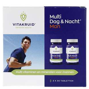 Vitakruid Multi Dag & Nacht Man 100% Vegan 2 x 30 60TB