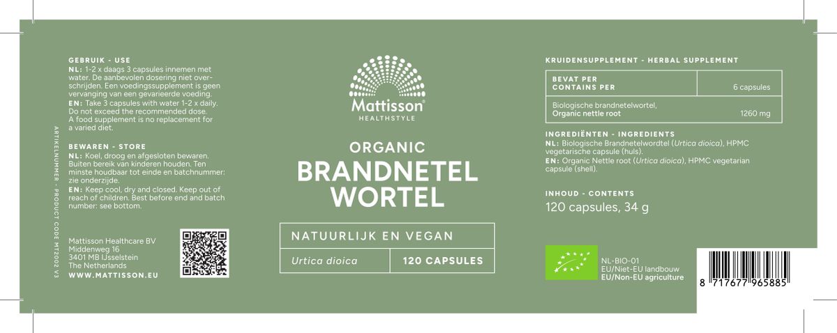 Brandnetelwortel Capsules afbeelding van document #1, label