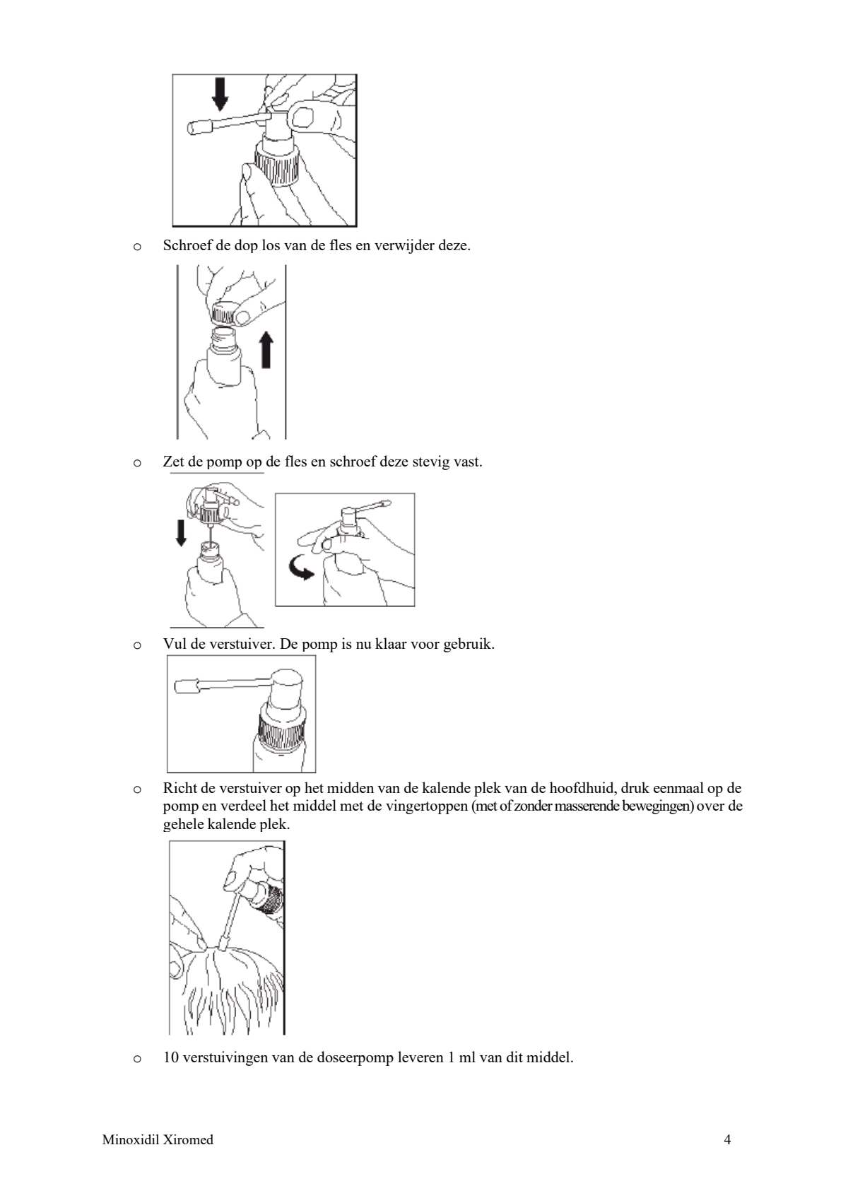 Minoxidil 50mg/ml Oplossing voor Cutaan Gebruik afbeelding van document #4, leaflet