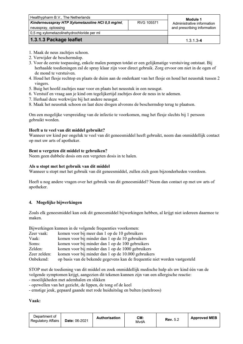 Neusspray Kind 0.5mg/ml afbeelding van document #4, leaflet