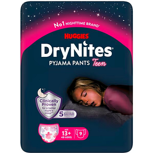 Huggies DryNites 13+ Pyjama Pants Teen Girl 9ST