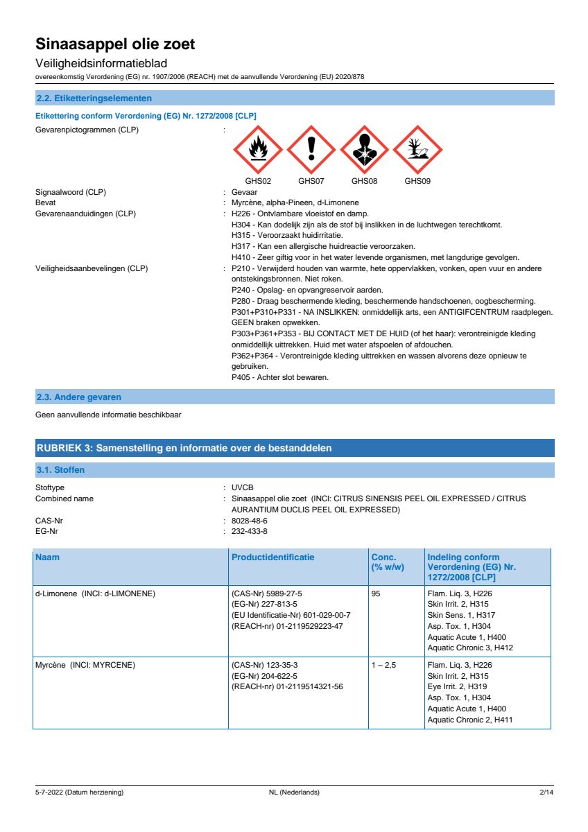 Essentiële Olie Sinaasappel afbeelding van document #2, label