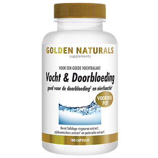 Golden Naturals Vocht & Doorbloeding Capsules 180CP Golden Naturals Vocht & Doorbloeding Capsules 180CP