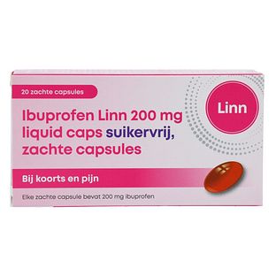 Linn Ibuprofen Liquid Caps 200mg Suikervrij 20ST Linn Ibuprofen Liquid Caps 200mg Suikervrij 20ST
