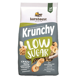 Barnhouse Krunchy Low Sugar Crazy Nuts Biologische Muesli 375GR