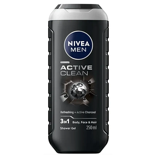 Nivea Men Active Clean 3-In-1 Shower Gel 250ML