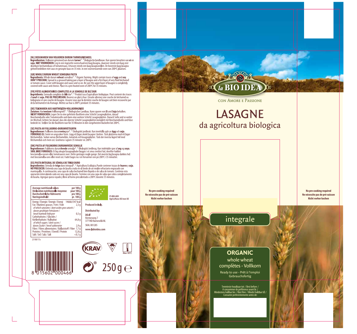 Lasagna Volkoren afbeelding van document #1, label