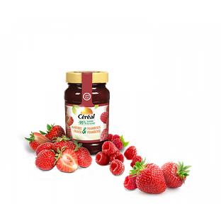 Cereal Confituur Aardbei & Framboos 270GR Cereal Confituur Aardbei & Framboos 270GR