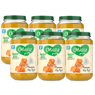 Olvarit 8m+ Pompoen Kip Rijst 200GR