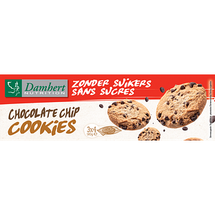 Damhert Chocolat Chip Cookies - Zonder Suikers 90GR