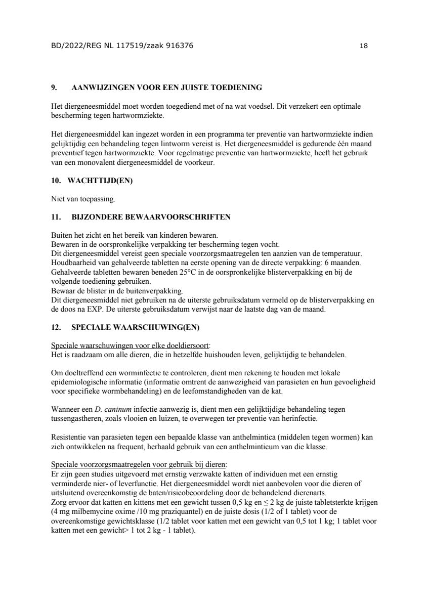 Milquestra Ontwormingsmiddel Katten en Kittens 0.5 - 4KG afbeelding van document #18, leaflet