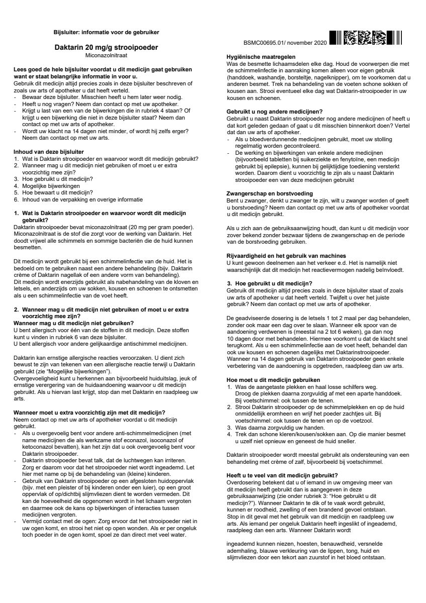 20mg Miconazol Crème (30GR) en Strooipoeder afbeelding van document #1, leaflet