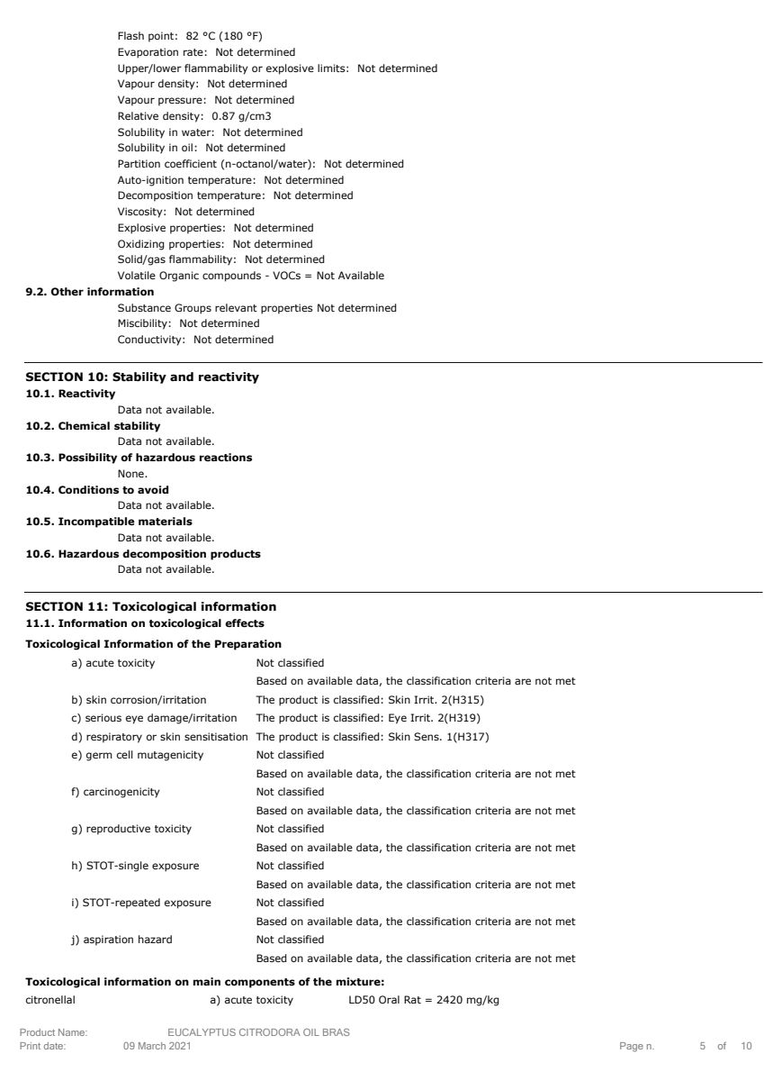 Essentiële Olie Citroen Eucalyptus afbeelding van document #5, label
