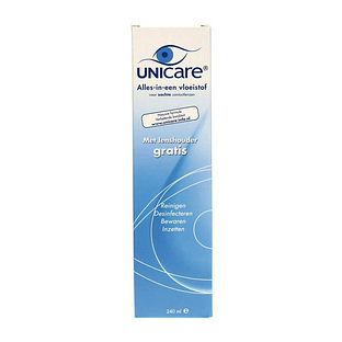 Unicare Alles-in-een vloeistof Voor Zachte Contactlenzen 240ML Unicare Alles-in-een vloeistof Voor Zachte Contactlenzen 240ML