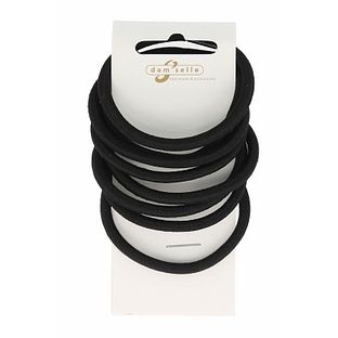Damselle Haarelastiek Zwart 8ST Damselle Haarelastiek Zwart 8ST