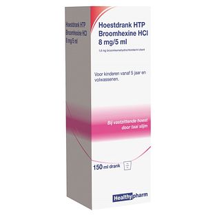 Healthypharm Hoestdrank Broomhexine HCI 8mg/5ml 150ML Healthypharm Hoestdrank Broomhexine HCI 8mg/5ml 150ML