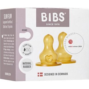 BIBS Slow Flow 0+ Maanden Flessenspenen 2ST