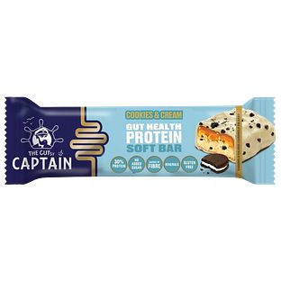 The GUTsy Captain Protein Soft Bar Cookies & Cream 45GR The GUTsy Captain Protein Soft Bar Cookies & Cream 45GR