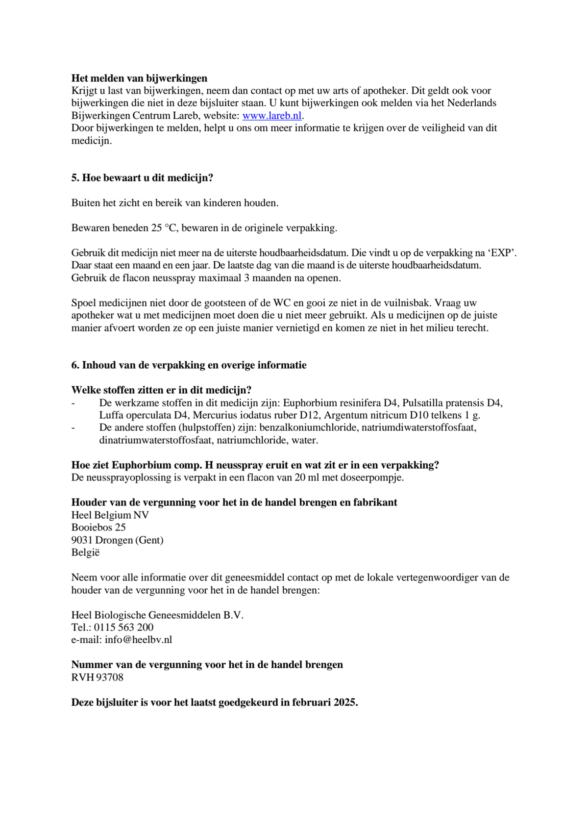 Euphorbium Neusspray afbeelding van document #3, leaflet