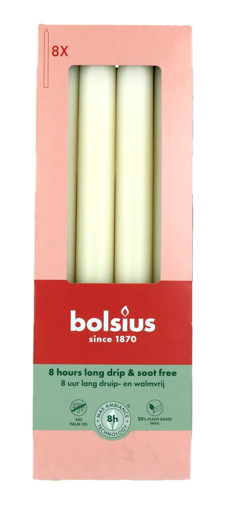 Bolsius Dinerkaarsen Soft Pearl 230/20 afbeelding