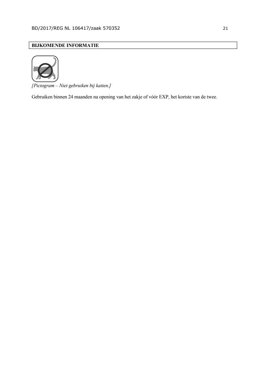 Hond 100/500 (4-10kg) Spot-on Solution Pipetten afbeelding van document #21, instructions