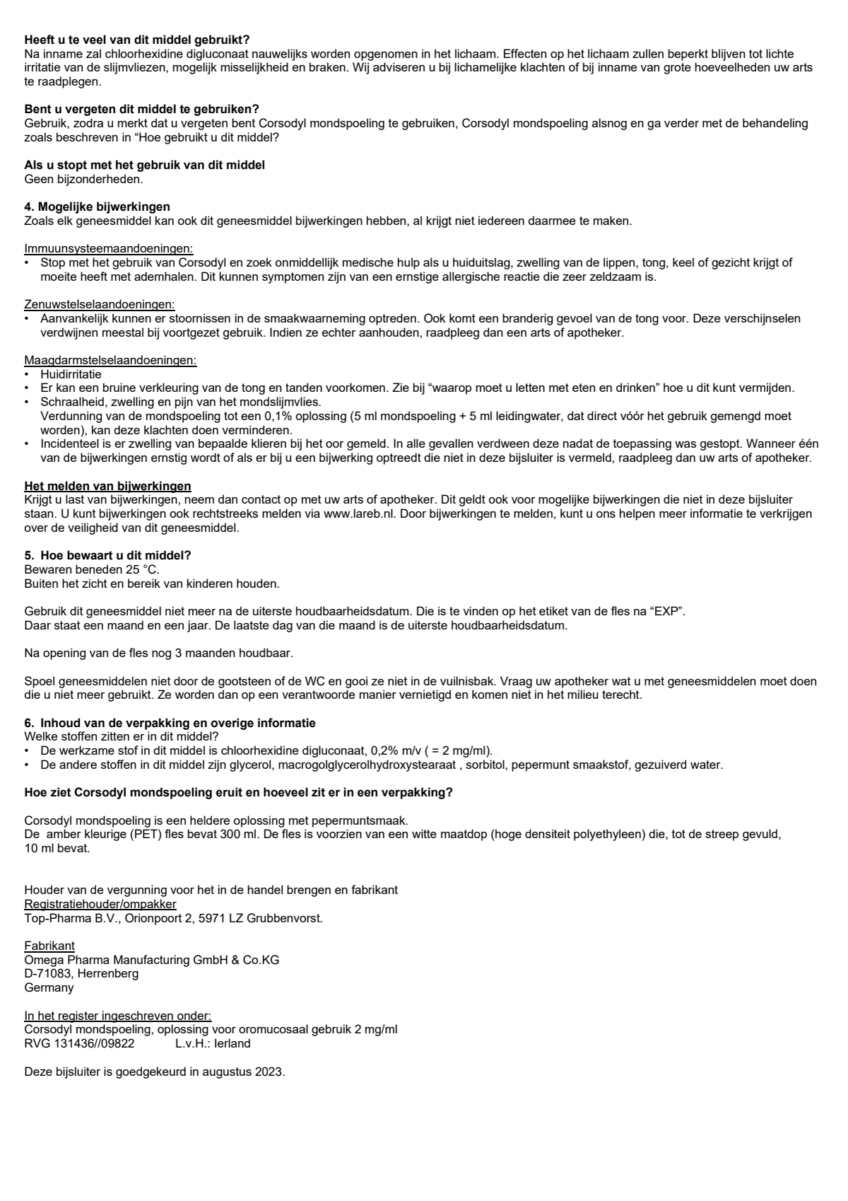 Mondverzorgingsset - Mondspoeling en Mondgel - afbeelding van document #2, leaflet