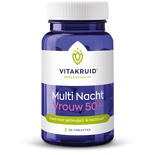 Vitakruid Multi Nacht Vrouw 50+ 100% Vegan Tabletten 30TB Vitakruid Multi Nacht Vrouw 50+ 100% Vegan Tabletten 30TB
