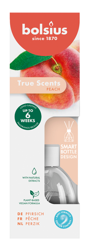 Bolsius True Scents Perzik Geurstokjes afbeelding