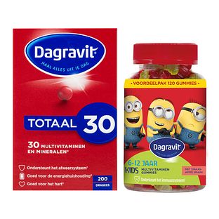 Dagravit Family Pack Totaal 30 + Kids Multivitaminen Gummies 2 Stuks