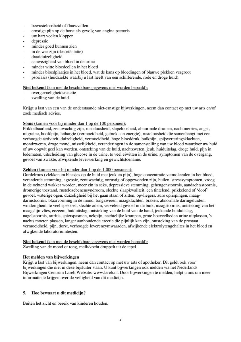 Melatonine 5 mg Tabletten afbeelding van document #4, leaflet