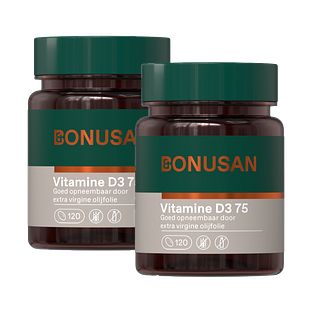 Bonusan Vitamine D3 75 Capsules Duoverpakking 2x120CP