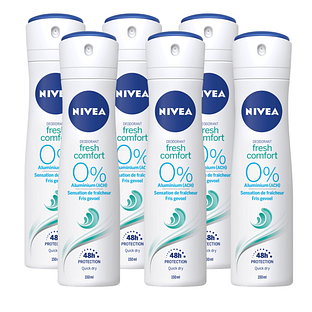 Nivea Fresh Comfort Deodorant Spray Voordeelverpakking 6x150ML