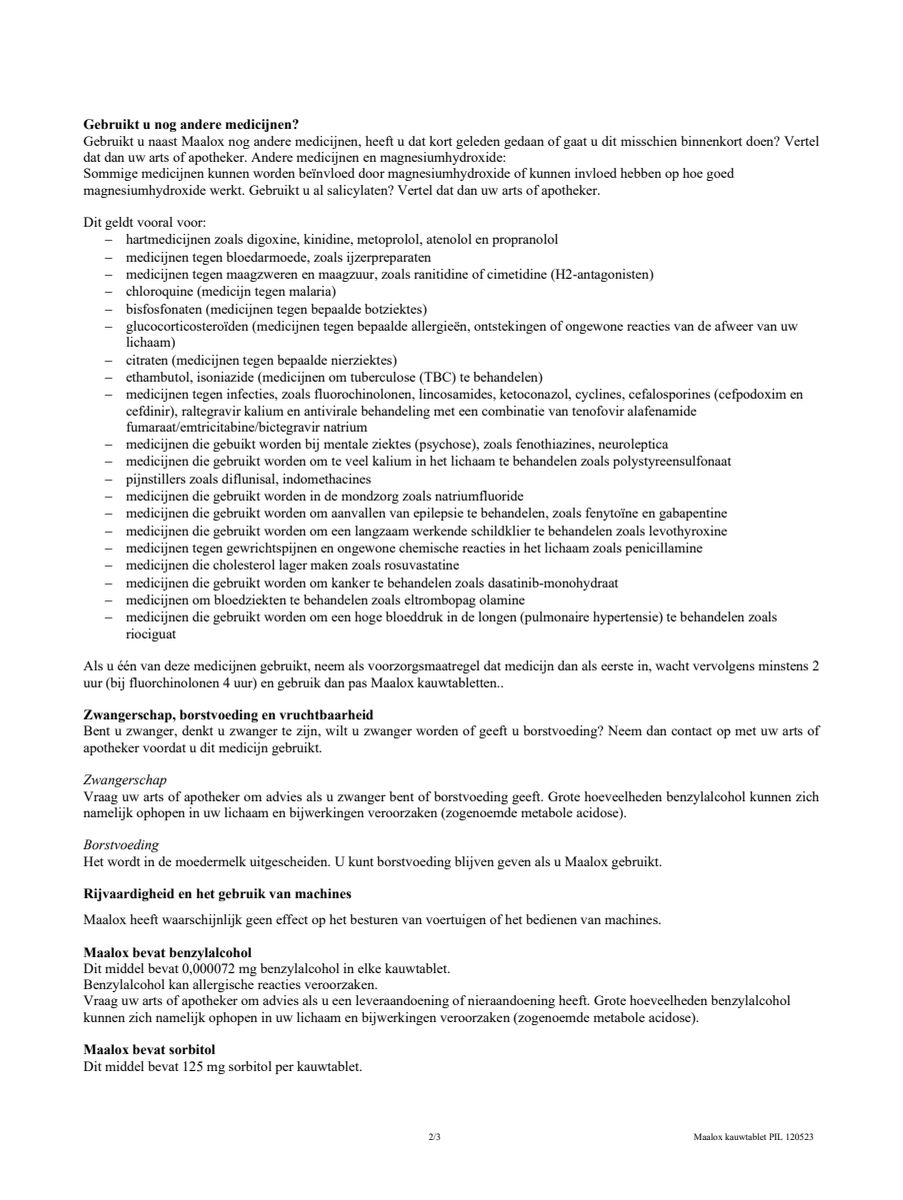 Kauwtabletten afbeelding van document #2, leaflet