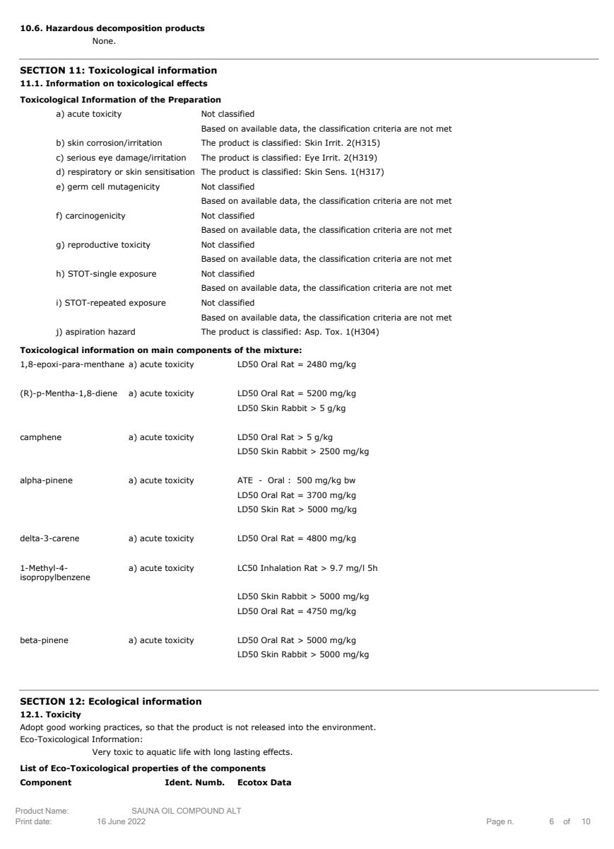 Essentiële Olie Sauna afbeelding van document #6, label