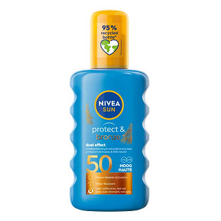 Nivea Sun Protect & Bronze Dual Effect Zonnespray SPF50 200ML Nivea Sun Protect & Bronze Dual Effect Zonnespray SPF50 200ML